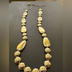 Long goldstone necklace